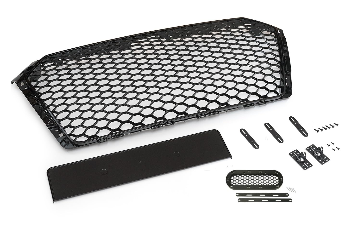 Kompatibel mit A4 B9 Kühler Grill Wabengrill Front Emblemhalter Schwarz Glanz Kompatibel mit A4 B9 Kühler Grill Wabengrill Front Emblemhalter Schwarz Glanz von goingfast
