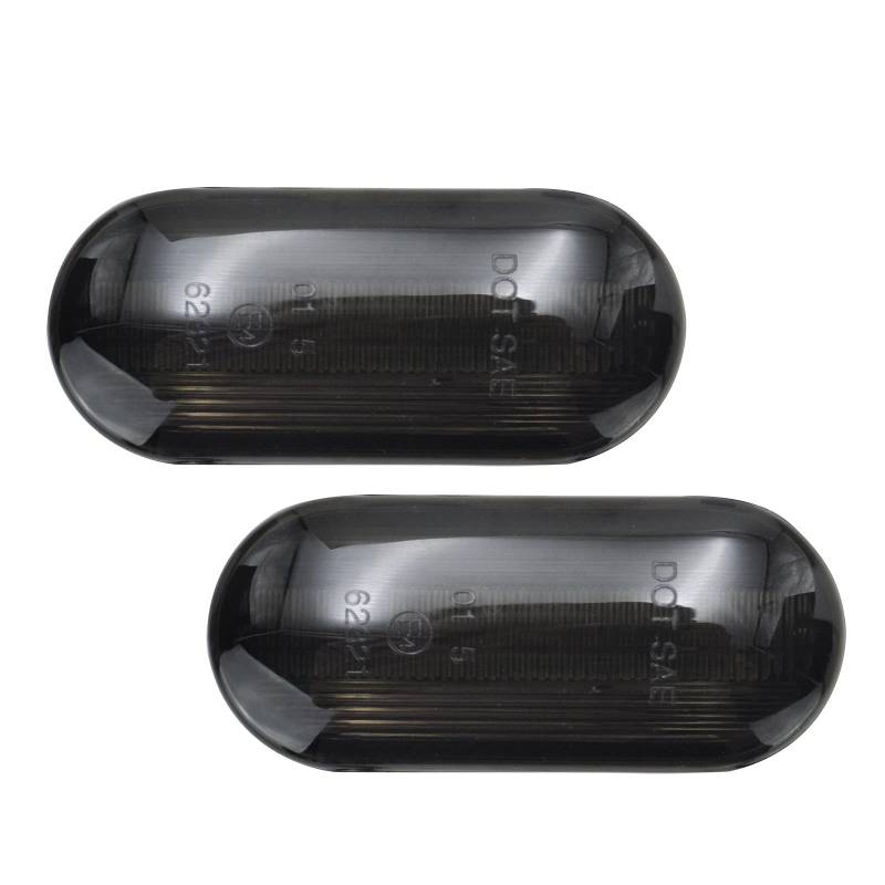 LED Seitenblinker Schwarz Oval Links+Rechts Set Eintragungsfrei von goingfast