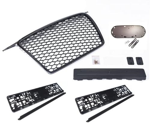 Kompatibel mit A3 8P Kühlergrill Wabengrill Front Tuning Grill Emblemhalter Kennzeichenhalter von goingfast