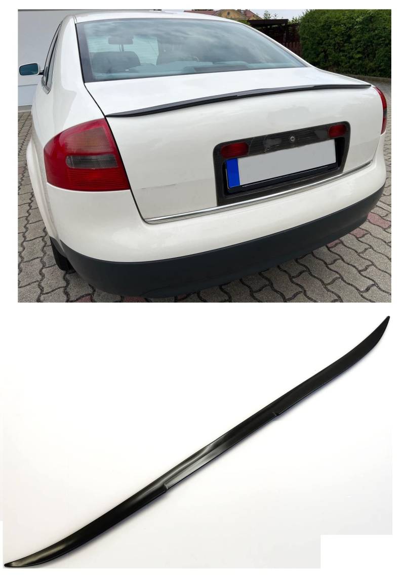 Kompatibel mit A6 S6 C5 4B Limousine Kofferraum Heck Spoiler Lippe unlackiert mit Befestigungsklebeband von goingfast
