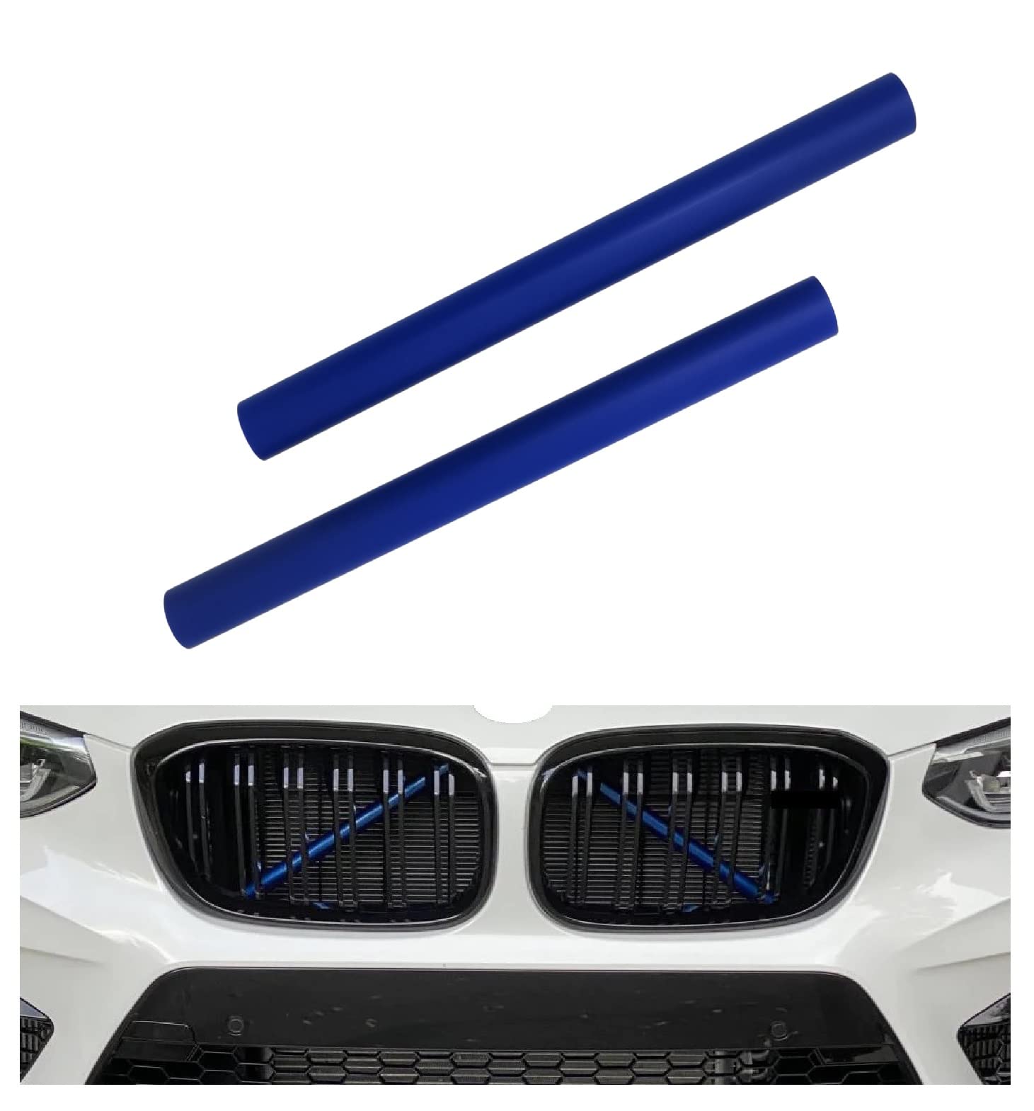 Passend für BMW G01 G02 G05 G06 G07 G30 G38 G32 Front Grill V Streben Zierleisten Streifen Blau von goingfast