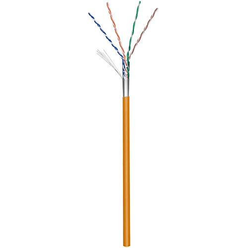 Goobay 93268 CAT 5e Netzwerkkabel, F/UTP, Orange, 100 m Länge von goobay
