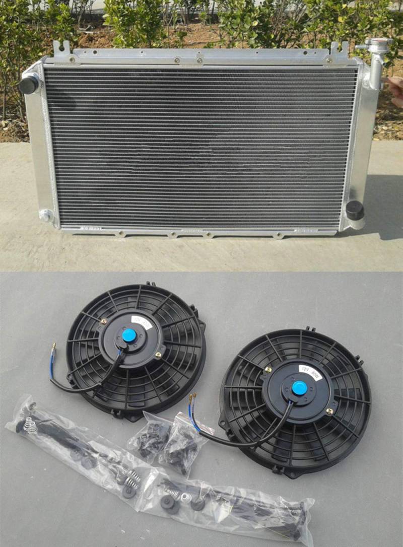 Für Kühler aus Aluminium mit 3 Reihen GQ Patrol Y60 4,2 l Benzin TB42S TB42E + Lüfter von gpi raciing