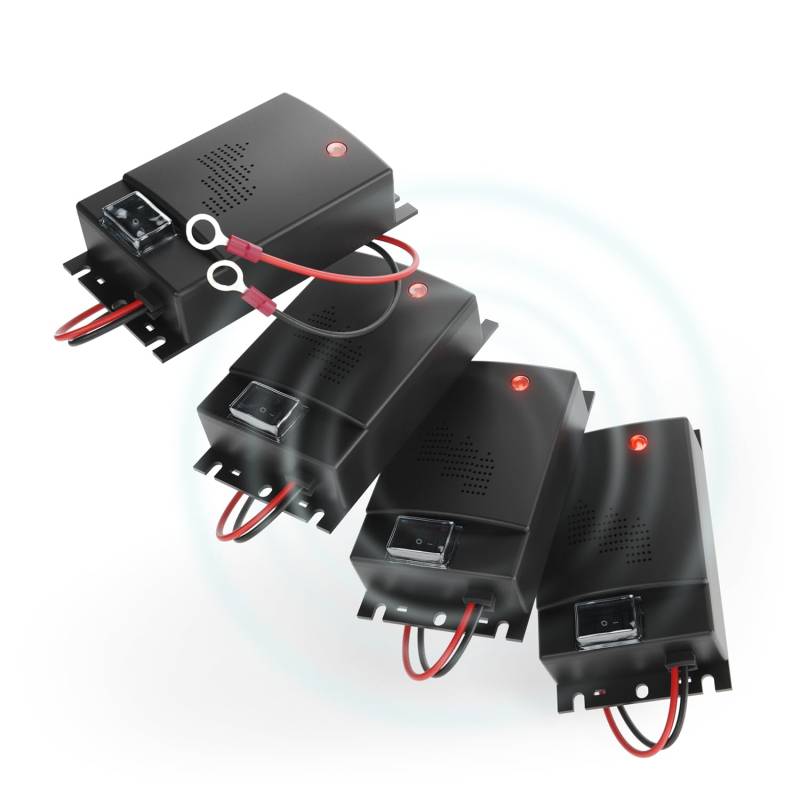 greate 4X Marderschreck Auto mit 12V Batterieanschluss - Marderschrecker Auto für Motorraum - Mader Abwehr, Marderschutz für Auto, Marderabwehr Auto, Marder Ultraschall, Maderschrecker Auto von greate