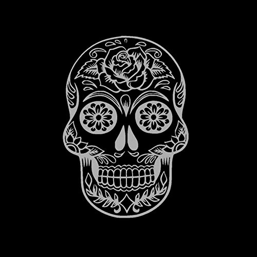 greestick Aufkleber Totenkopf 10,5x15cm Silber by Sticker Mexikanisch Biker Skull Decal Vinyl von greestick