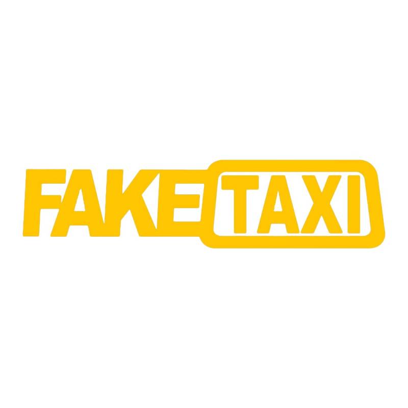 greestick Fake Taxi Aufkleber Auto Sticker Bomb 20x5cm gelb Decal Vinyl von greestick
