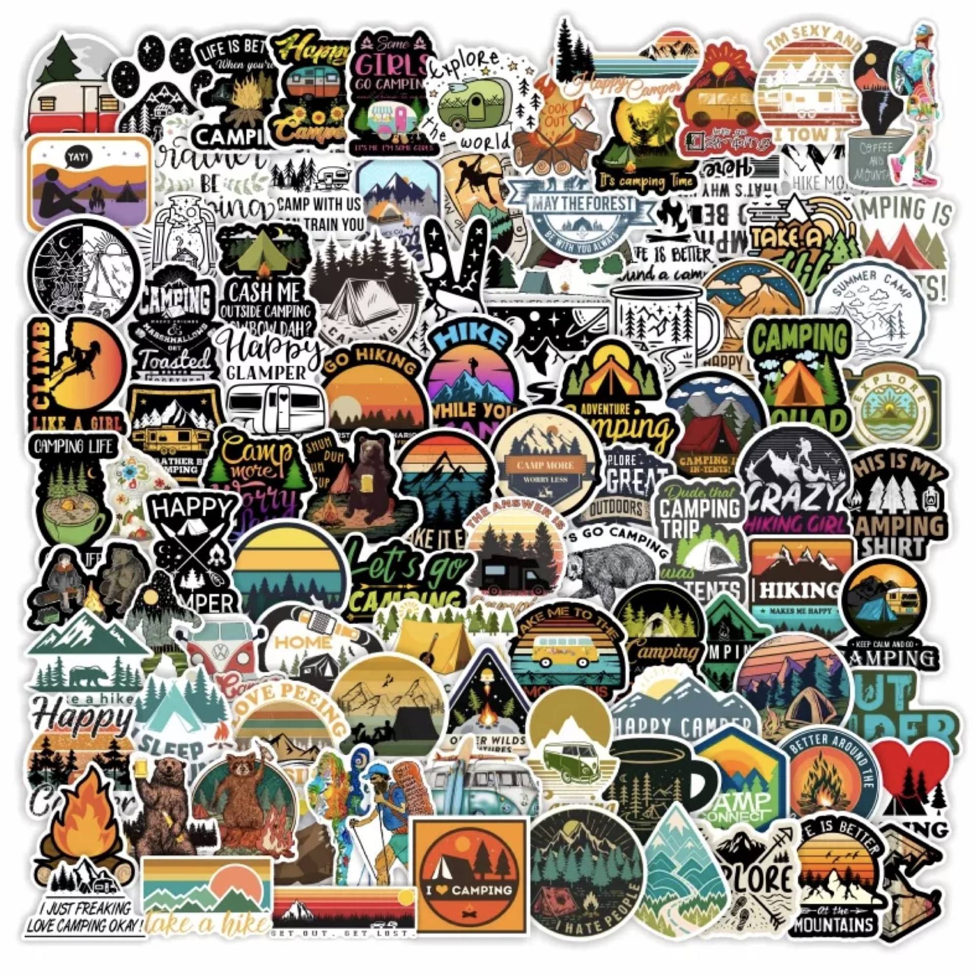 greestick Stickerbomb Offroad 4x4 Aufkleber 100 Stück Sticker Adventure Camping Reise von greestick