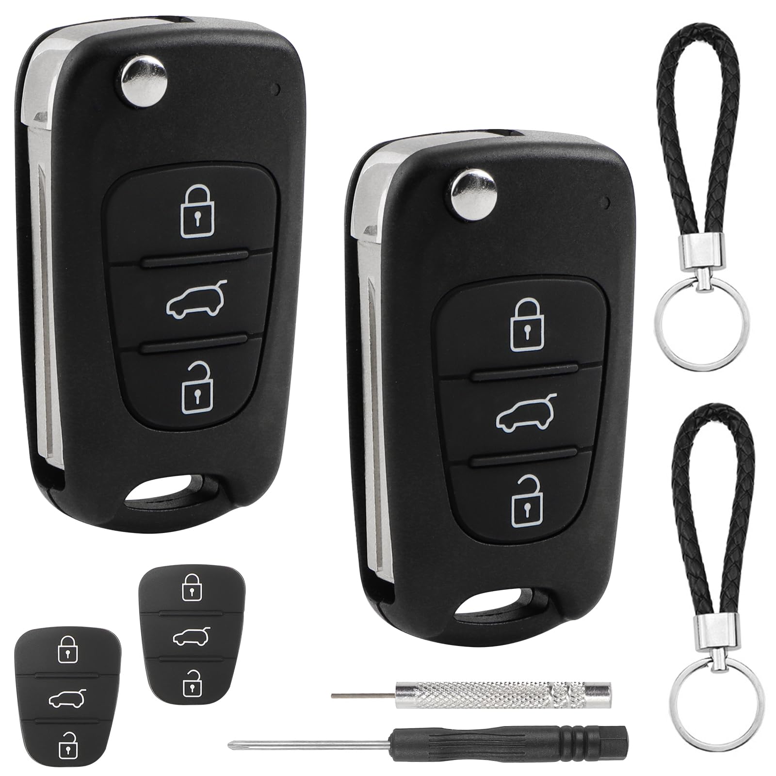 2 Stück Schlüssel Gehäuse mit 3 Tasten Autoschlüssel Tastenfeld Set Kompatibel mit Hyundai i10 i20 i30 ix20 ix35 Kia Sportage Ceed Soul Rio Picanto Fernbedienung Auto Schlüsselgehäuse Klappschlüssel 2 Stück Schlüssel Gehäuse mit 3 Tasten Autoschlüssel Tastenfeld Set Kompatibel mit Hyundai i10 i20 i30 ix20 ix35 Kia Sportage Ceed Soul Rio Picanto Fernbedienung Auto Schlüsselgehäuse Klappschlüssel von guobinZH