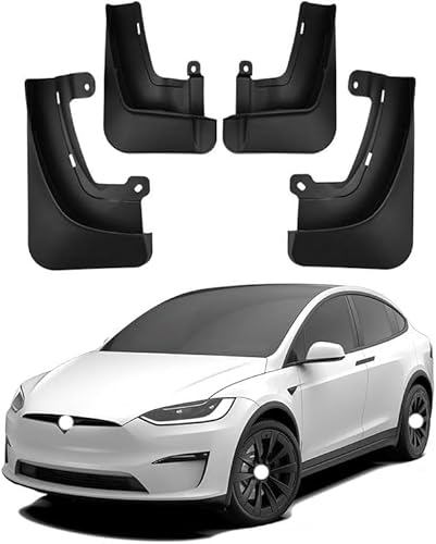 4 Stück Auto Schmutzfänger für Tesla Model X 2023, Abwaschbar Einfache Montage Strapazierfähig 2 Vorne + 2 Hinten Schwarz 4 Stück Auto Schmutzfänger für Tesla Model X 2023, Abwaschbar Einfache Montage Strapazierfähig 2 Vorne + 2 Hinten Schwarz von gxybr