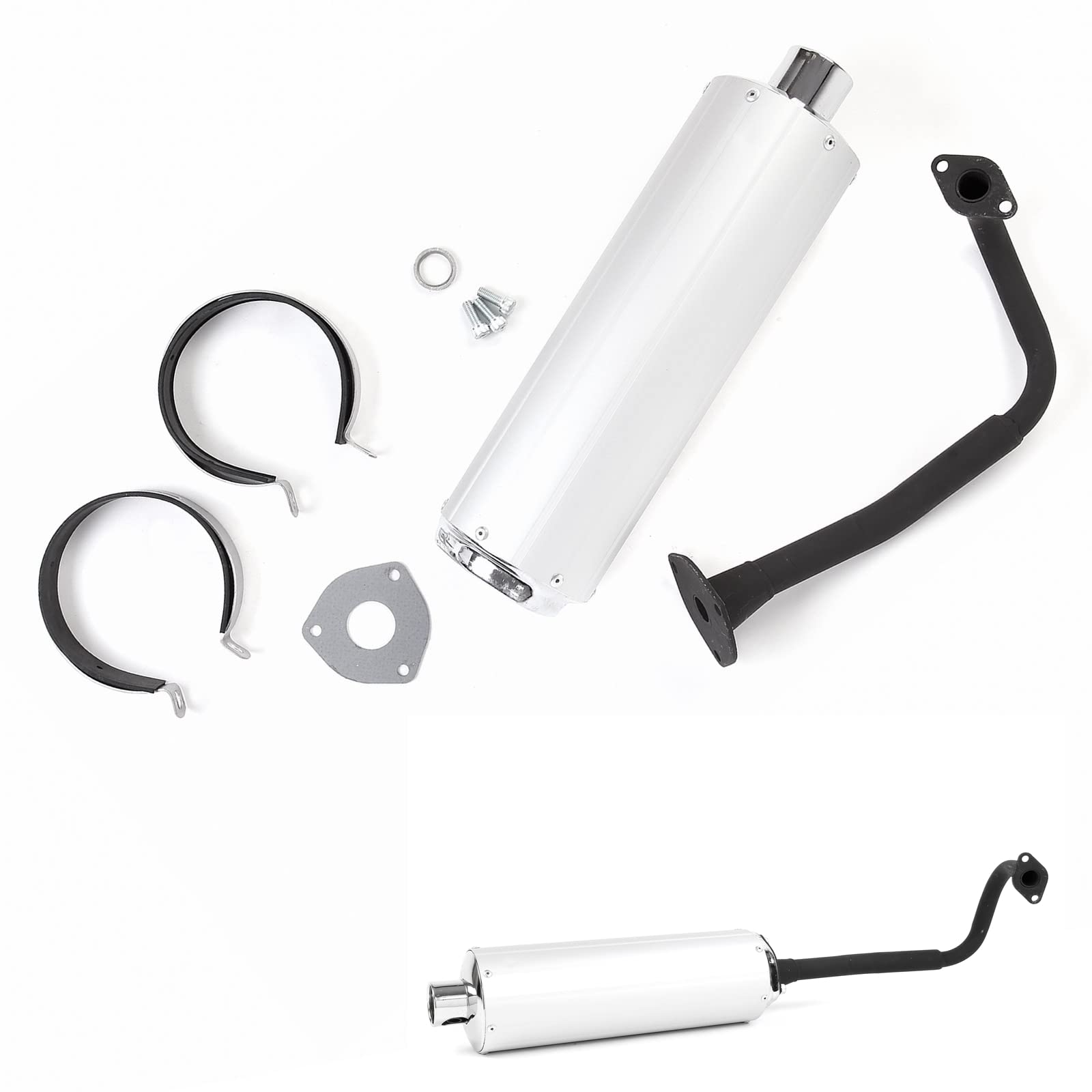 125-150cc AUSPUFF ANLAGE mehrteilig/SET - ohne Anschluss AGR für SARO SPORT AGM BENZHOU YIYING YY125T FLEX TECH HUATIAN HYOSUNG BENERO JINLUN KREIDLER ZNEN KYMCO REX RS FOSTI CHINA ROLLER GY6 125-150cc AUSPUFF ANLAGE mehrteilig/SET - ohne Anschluss AGR für SARO SPORT AGM BENZHOU YIYING YY125T FLEX TECH HUATIAN HYOSUNG BENERO JINLUN KREIDLER ZNEN KYMCO REX RS FOSTI CHINA ROLLER GY6 von gy6-ersatzteile_de