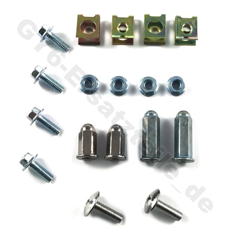 ROLLER MOTOR/RAHMEN/VERKLEIDUNGS SCHRAUBEN & MUTTERN & KLAMMERN SET * 18 TEILE z.B. REX JINAN QINGQI YIYING KYMCO ZNEN BAOTIAN CHINA ROLLER QUAD ATV MOTORRAD von gy6-ersatzteile_de