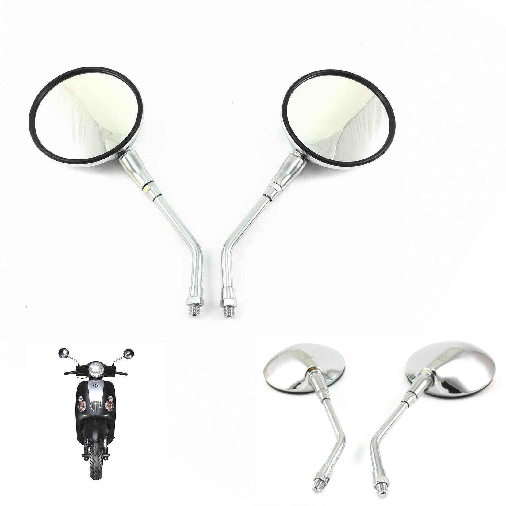 RÜCK SPIEGEL ROLLER SPIEGEL SET in CHROME RECHTS & LINKS FÜR BAOTIAN BT49QT-21 VICTORIA z.T.auch passend für BENZHOU YIYING YY50QT-21 - FIRENZE 50 RÜCK SPIEGEL ROLLER SPIEGEL SET in CHROME RECHTS & LINKS FÜR BAOTIAN BT49QT-21 VICTORIA z.T.auch passend für BENZHOU YIYING YY50QT-21 - FIRENZE 50 von gy6-ersatzteile_de