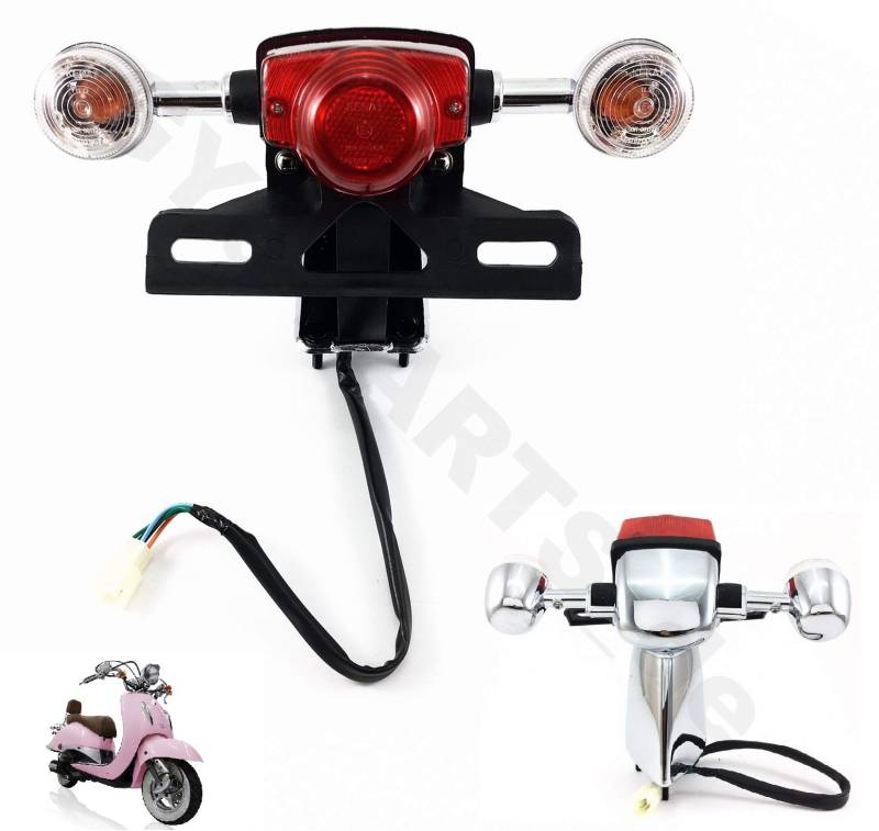 RÜCKLICHT & BLINKER HINTEN KOMPLETT für LINTEX BENZHOU YIYING YY50QT-21 - FIRENZE 50 - ZNEN RETRO CRUISER ZN50QT-E - FOSTI 50 FT50QT-E und baugleiche CHINA ROLLER GY6 von gy6-ersatzteile_de
