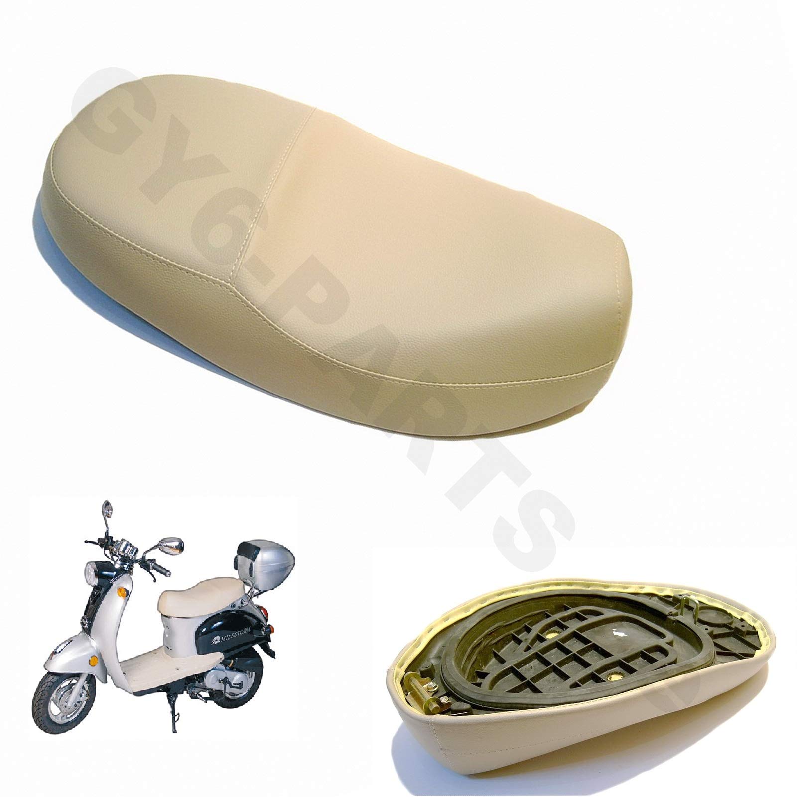 SITZBANK/SATTEL für 2- & 4-TAKT CHINA ROLLER 50 * 2-SITZER * in beige * für viele RETRO ROLLER MODELLE BAOTIAN BT49QT-11 MOTOWORX JONWAY BENZHOU YIYING YY50QT-15 SARO BELLA SITZBANK/SATTEL für 2- & 4-TAKT CHINA ROLLER 50 * 2-SITZER * in beige * für viele RETRO ROLLER MODELLE BAOTIAN BT49QT-11 MOTOWORX JONWAY BENZHOU YIYING YY50QT-15 SARO BELLA von gy6-ersatzteile_de