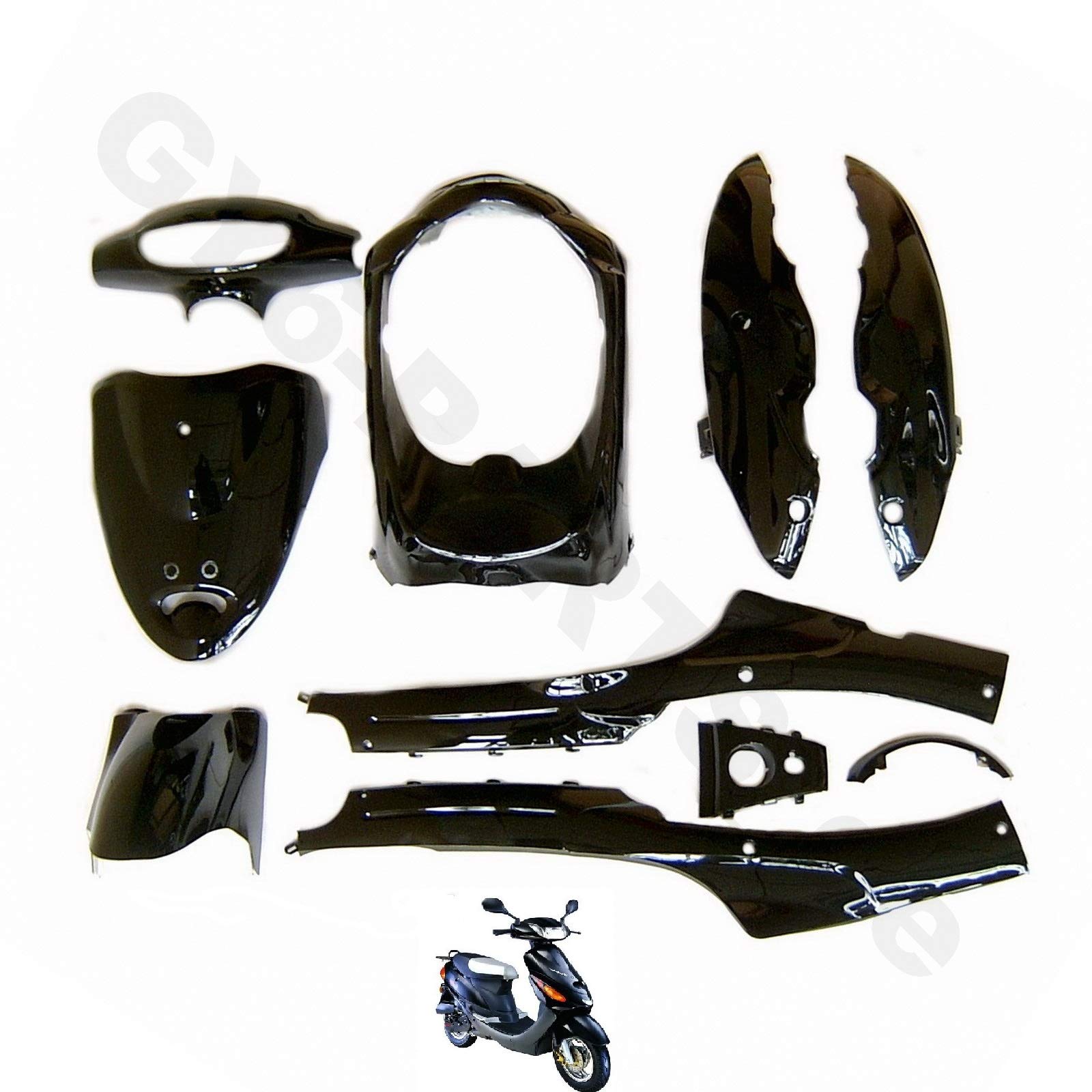 VERKLEIDUNG KOMPLETT in SCHWARZ / 10-teilig für BENZHOU YIYING YY50QT-02 BAOTIAN BT49QT-9 SPEEDY MKS ECOBIKE JINLUN JL50QT-5 REX RS MKS ECOBIKE BAOTIAN CHINA ROLLER GY6 VERKLEIDUNG KOMPLETT in SCHWARZ / 10-teilig für BENZHOU YIYING YY50QT-02 BAOTIAN BT49QT-9 SPEEDY MKS ECOBIKE JINLUN JL50QT-5 REX RS MKS ECOBIKE BAOTIAN CHINA ROLLER GY6 von gy6-ersatzteile_de