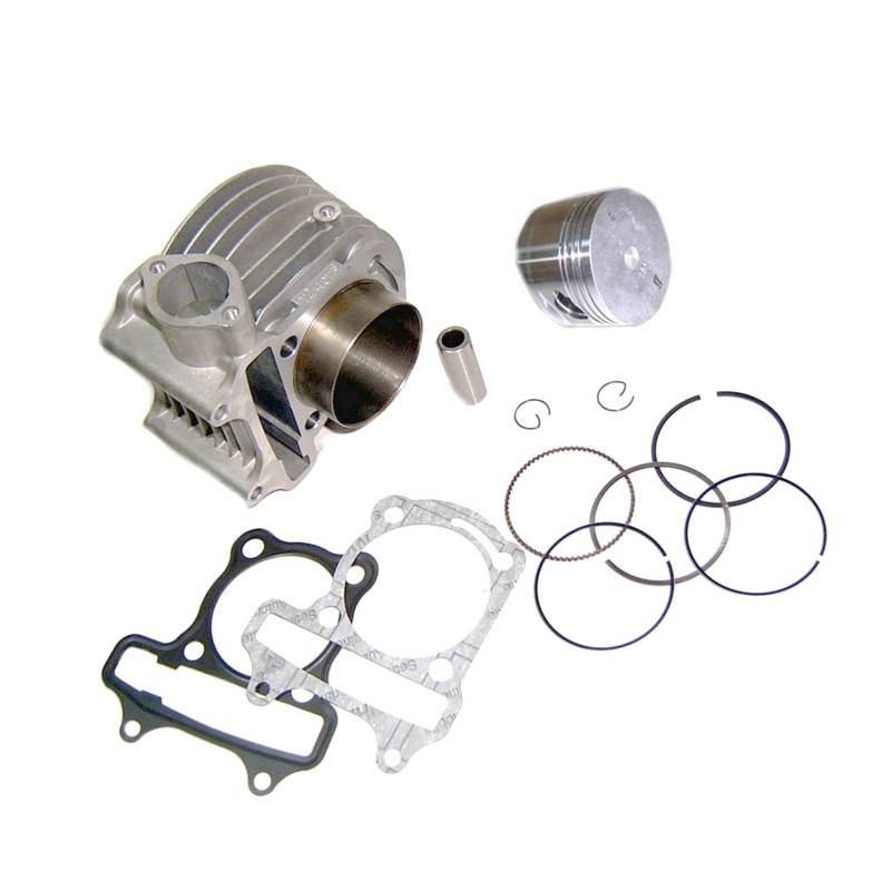 ZYLINDER KIT 125ccm 52mm für 4-TAKT 152QMI / 157QMJ / GY6 Motoren z.B.für BAOTIAN BENZHOU YIYING YY125T FLEX TECH HUATIAN HYOSUNG KREIDLER YIBEN ZNEN REX GY6 von gy6-ersatzteile_de