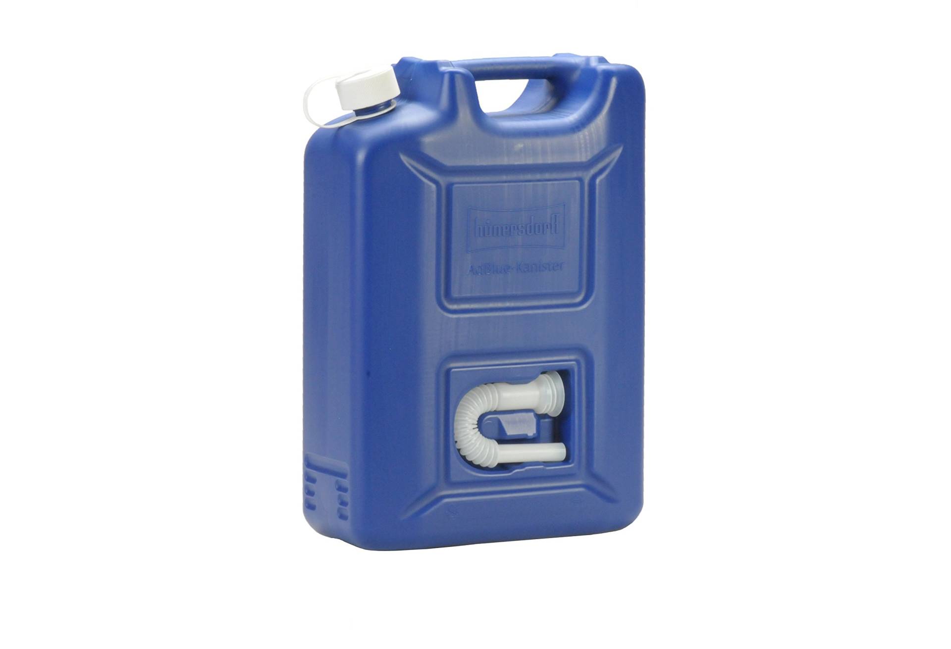 hünersdorff AdBlue Kanister 20 l, ideal zur Betankung an AdBlue-PKW-Zapfsäulen, Mehrwegkanister mit Auslaufrohr, passt in AdBlue Tankstutzen, unbefüllt von hünersdorff