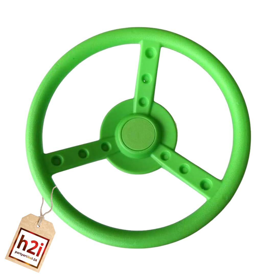 h2i Lenkrad Spielturm & Spielhaus | Lenkrad für Spielturm aus wetterfestem Kunststoff | bewegliches Spielturm Lenkrad mit Drehgeräusch | Spielturm Zubehör | grün h2i Lenkrad Spielturm & Spielhaus | Lenkrad für Spielturm aus wetterfestem Kunststoff | bewegliches Spielturm Lenkrad mit Drehgeräusch | Spielturm Zubehör | grün von h2i