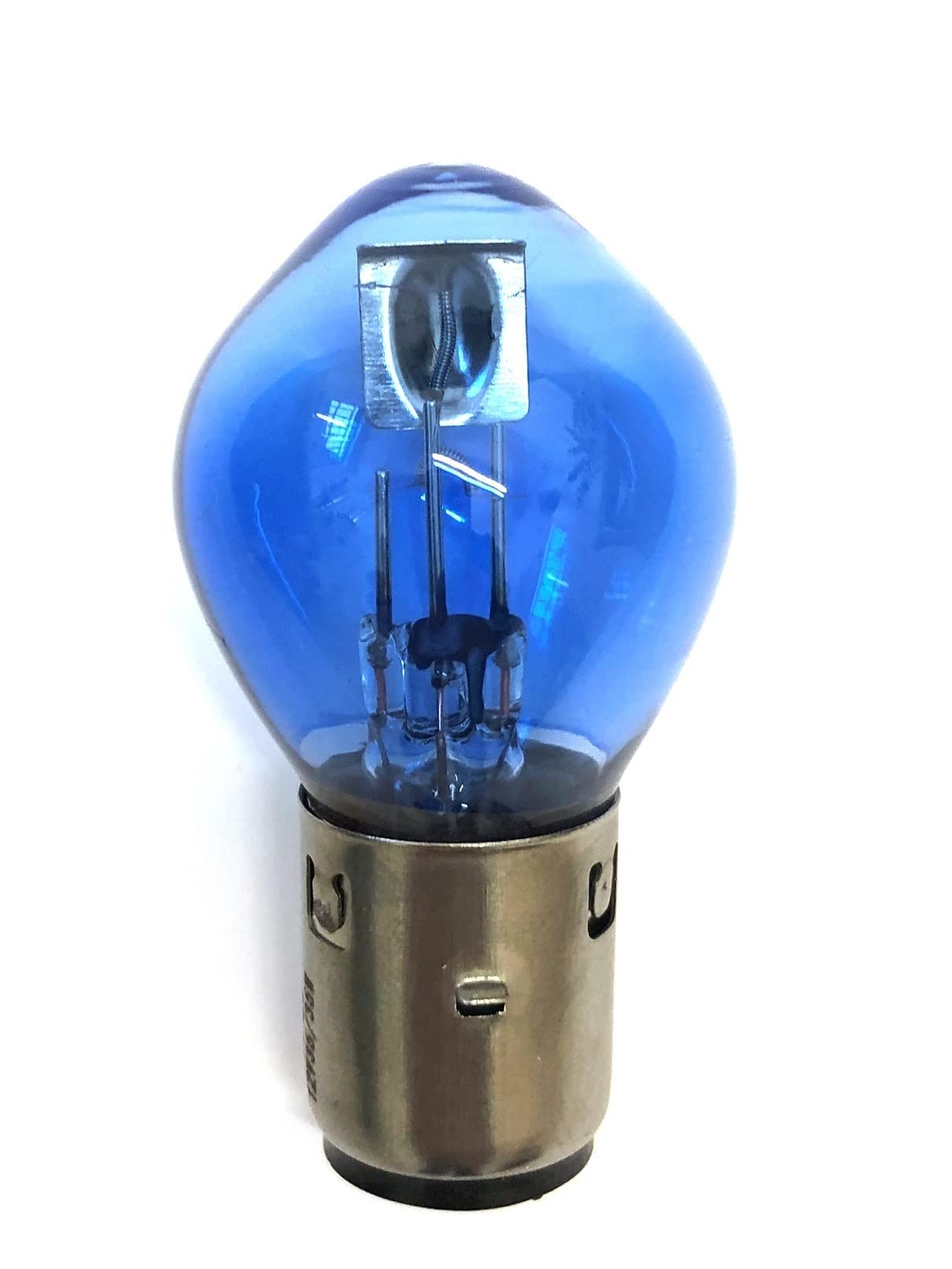 1x Stück BLUE VISION Glühbirne 35/35W 12V BA20d - 2 Faden System - bilux Lampe Leuchtmittel Roller Motorrad Moped - Hallenwerk von Hallenwerk