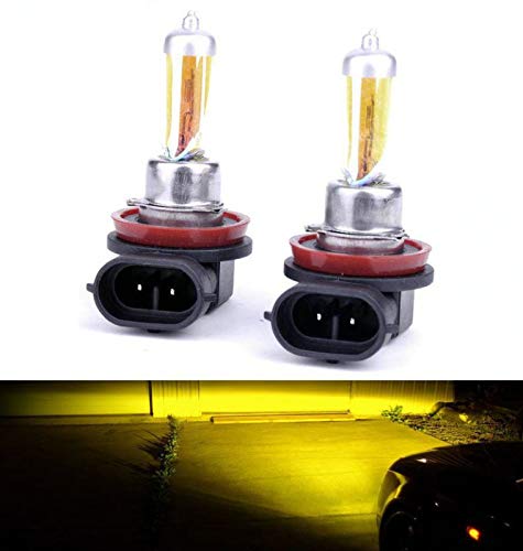 Hallenwerk 2xS. AQUA VISION H8 35W PGJ19-1 12V Halogen Lampen Auto Birnen 3000k YELLOW/GELB Abblendlicht Fernlicht Zusatzscheinwerfer Nebelscheinwerfer von Hallenwerk