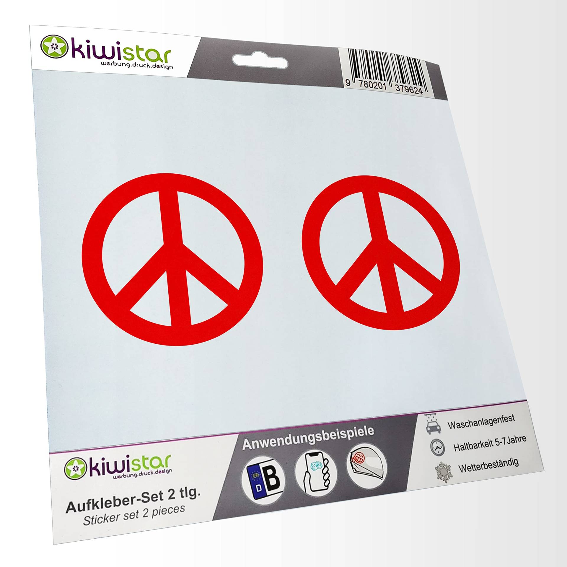 - 2X Kennzeichenaufkleber - Peace - Friedenszeichen - Autoaufkleber - Evolution Charles Darwin Aufkleber für Auto, Laptop, Fahrrad, LKW, Motorrad Mehrfarbig JDM Decal Racing von hauptsachebeklebt