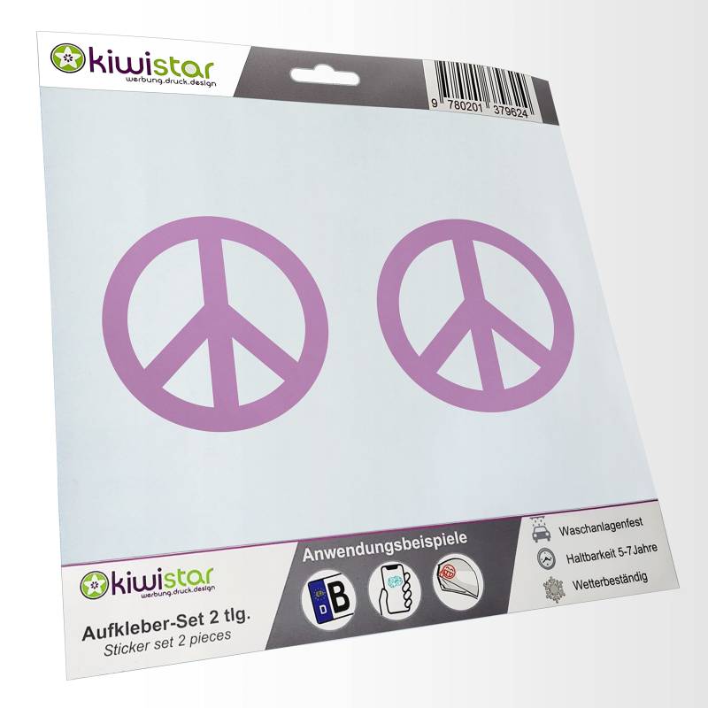 - 2X Kennzeichenaufkleber - Peace - Friedenszeichen - Autoaufkleber - Evolution Charles Darwin Aufkleber für Auto, Laptop, Fahrrad, LKW, Motorrad Mehrfarbig JDM Decal Racing von hauptsachebeklebt