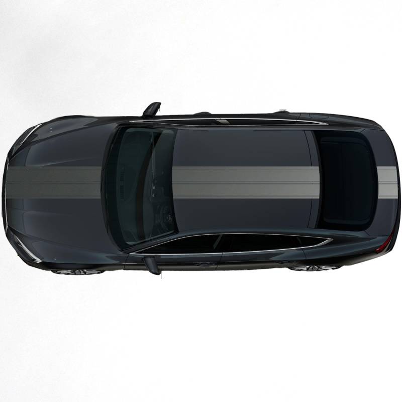 hauptsachebeklebt - Autoaufkleber Rallye Streifen - 47 x 400 cm - Silber glänzend - selbstklebend - Viperstreifen für Auto, Motorhaube, Karosserie - Tuning Aufkleber Racing Deko von hauptsachebeklebt
