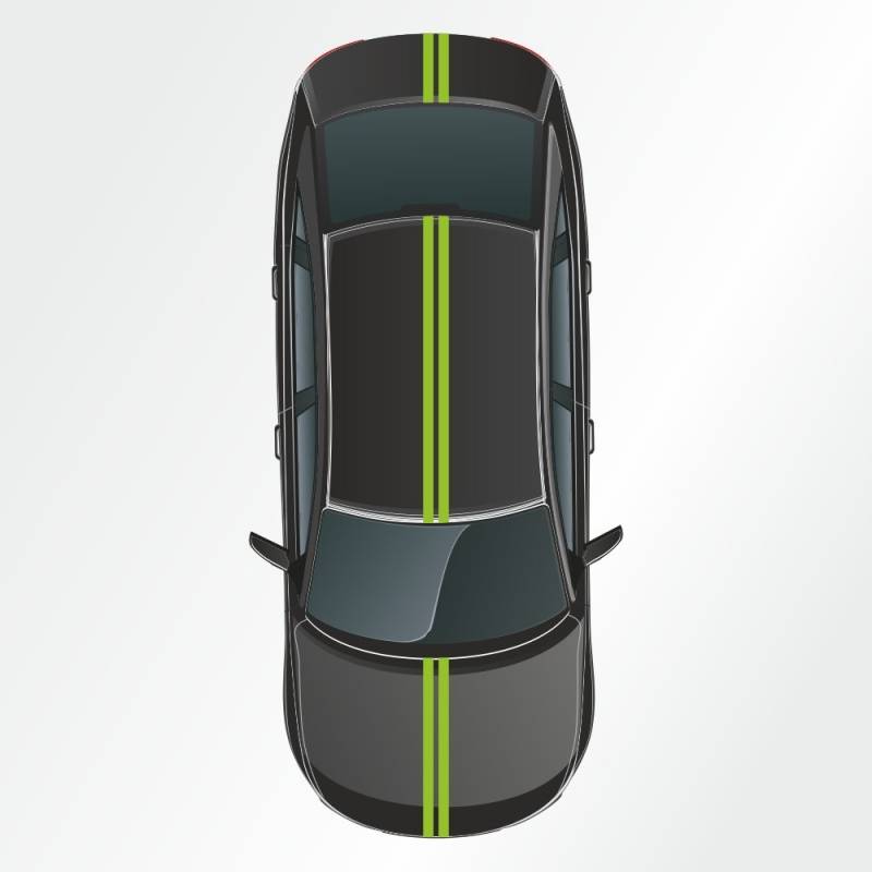 hauptsachebeklebt - Autoaufkleber Rallye Streifen - 2 Sticker 5 x 400 cm - - - selbstklebend - Viperstreifen für Auto, Motorhaube, Karosserie - Tuning Aufkleber Racing Deko von hauptsachebeklebt