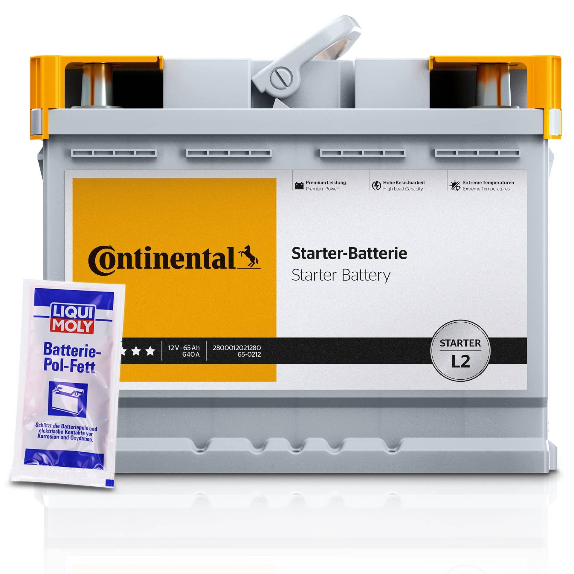 CONTINENTAL 2800012019280 Starterbatterie Autobatterie L1 12V 55Ah 540A + 10g LIQUI MOLY Batterie-Pol-Fett CONTINENTAL 2800012019280 Starterbatterie Autobatterie L1 12V 55Ah 540A + 10g LIQUI MOLY Batterie-Pol-Fett von hegehof