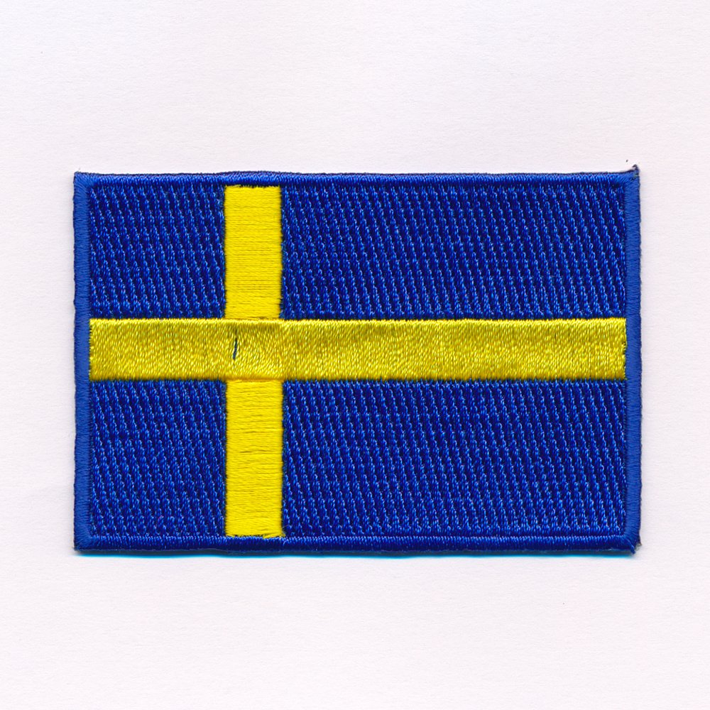 hegibaer 30 x 20 mm Schweden Flagge Sweden Flag Stockholm Patch Aufnäher Aufbügler 0641 Mini von hegibaer