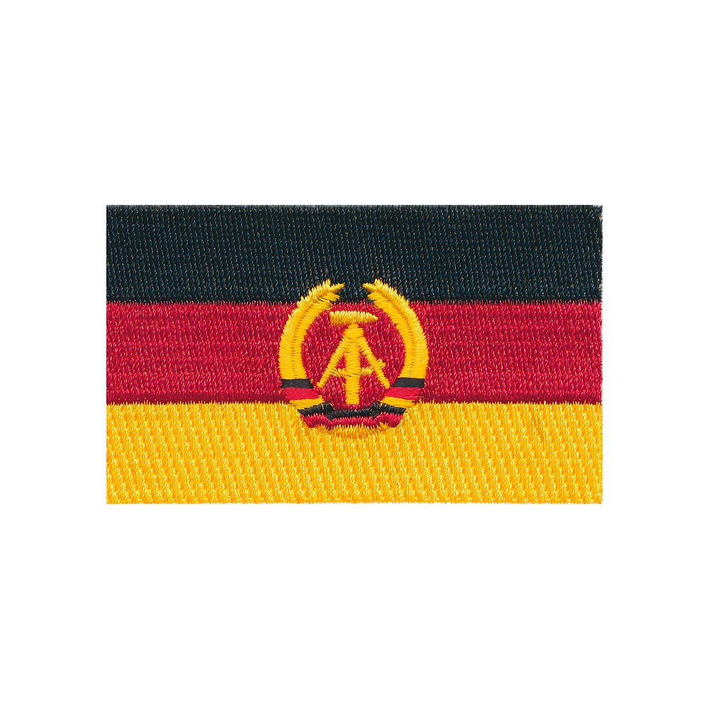 hegibaer 60 x 35 mm DDR Flagge Ost-Berlin Germany Flag Patch Aufnäher Aufbügler 0676 B von hegibaer
