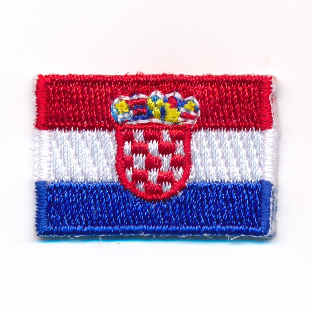 hegibaer 60 x 35 mm Kroatien Flagge Zagreb Aufnäher Aufbügler Patch 0917 B von hegibaer