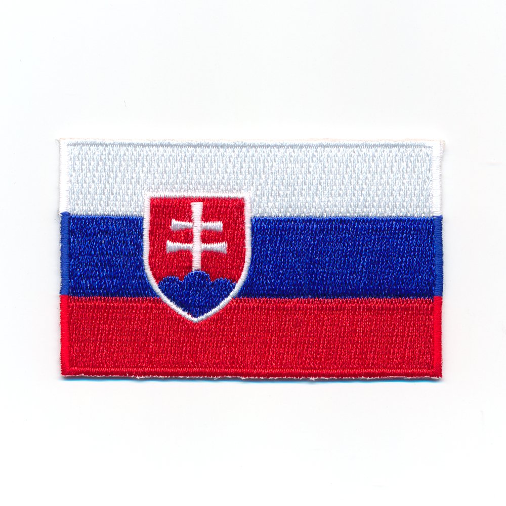 hegibaer 60 x 35 mm Slowakei Flagge Bratislava Flag Sport Aufnäher Aufbügler Patch 1014 B von hegibaer