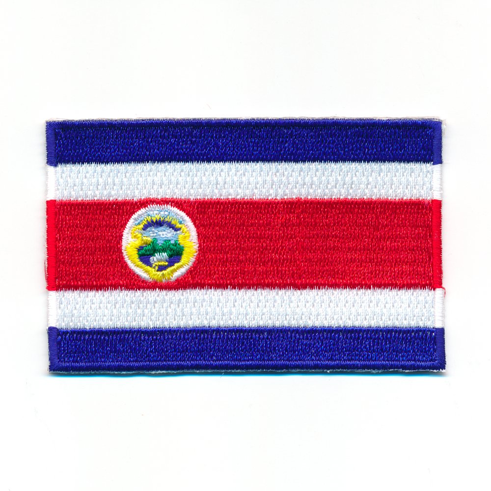 hegibaer 80 x 50 mm Costa Rica Flagge Flag Karibik Patch Aufnäher Aufbügler Set 0994 X von hegibaer