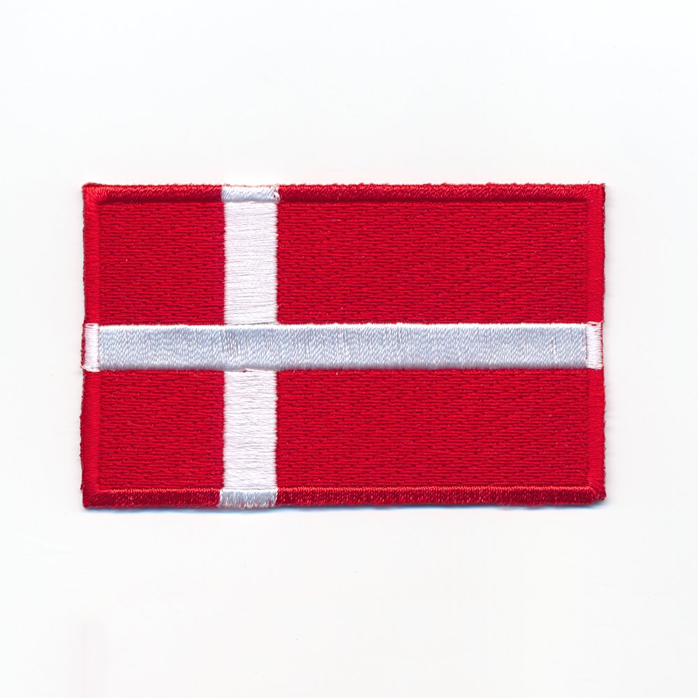 hegibaer 80 x 50 mm Dänemark Kopenhagen Europa Flagge Flag Aufnäher Aufbügler 0947 X von hegibaer