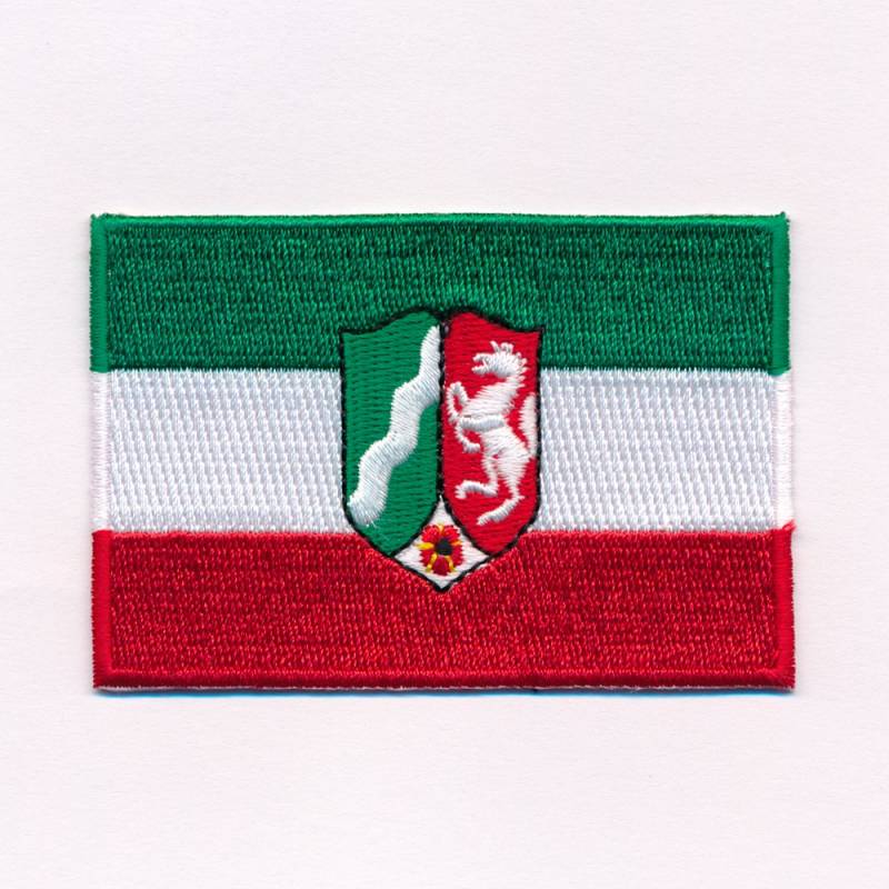 hegibaer 80 x 50 mm NRW Düsseldorf Wappen Flagge BRD Patch Aufnäher Aufbügler 0632 X von hegibaer