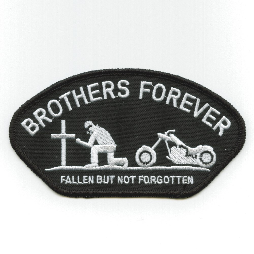 hegibaer Brothers Forever Fallen but not Forgotten Biker Patch Aufnäher Aufbügler 705 von hegibaer