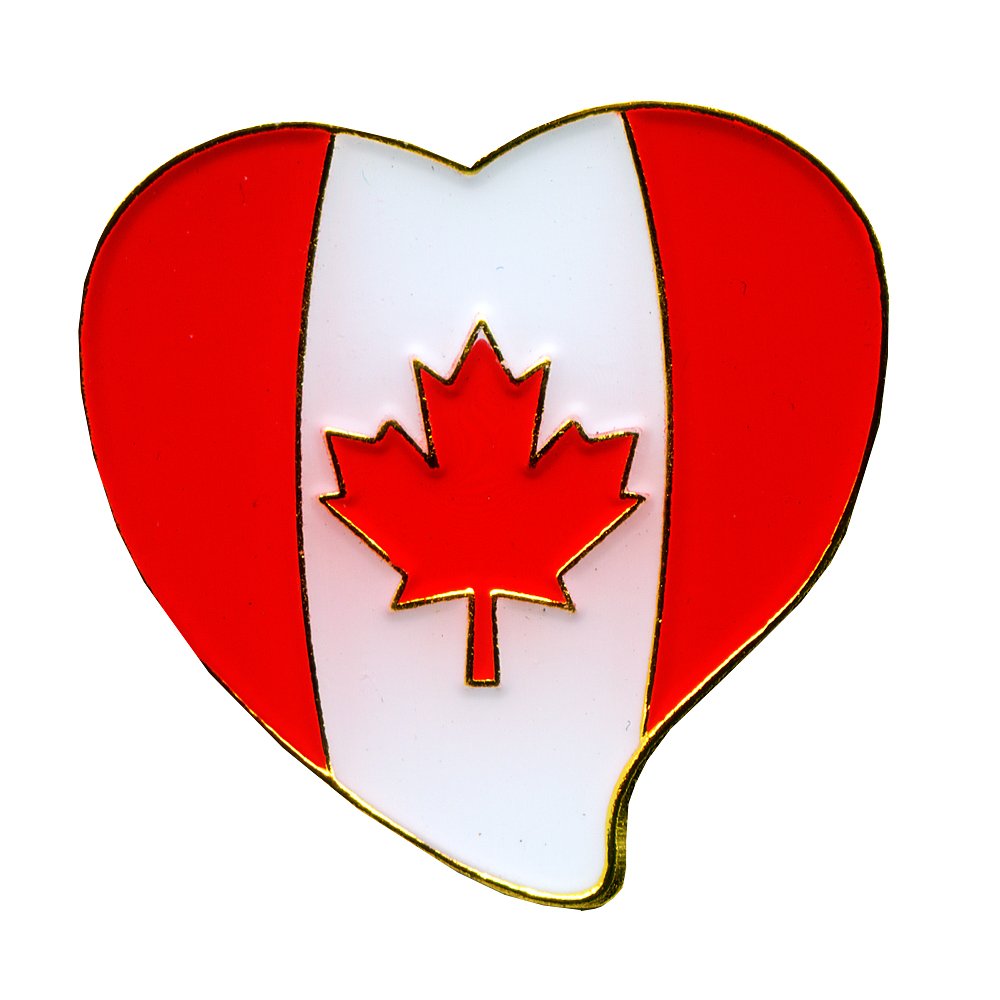 Kanada Herz Canada Heart Montreal Ottawa Symbol Metall Button Pin Anstecker 0706 von hegibaer
