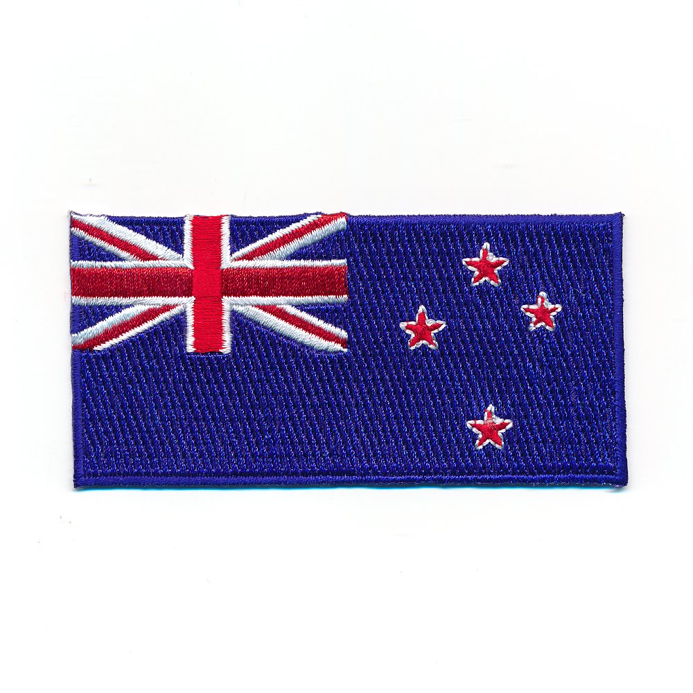 hegibaer 100 x 50 mm Neuseeland Flagge Wellington New Zealand Aufnäher Aufbügler 1077 X von hegibaer