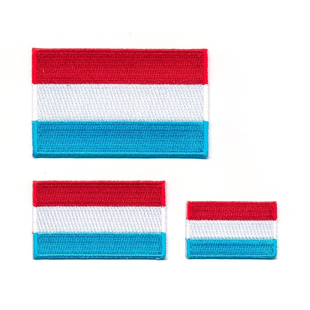 hegibaer 3 Großherzogtum Luxemburg Monarchie EU Flaggen Aufnäher Aufbügler Patch Set 1172 von hegibaer