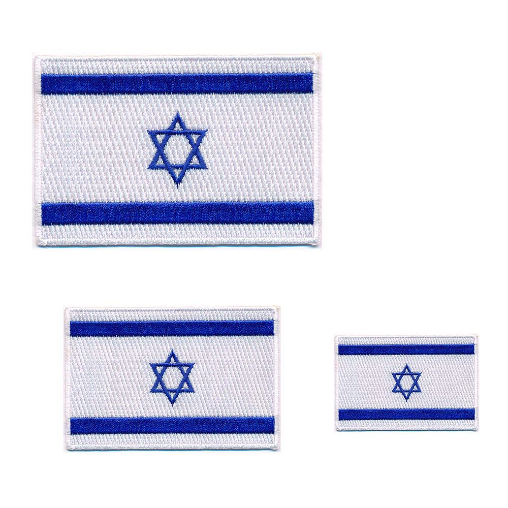 hegibaer 3 Israel Flaggen Flags mit Davidstern - Jerusalem Patch Aufnäher Aufbügler 0644 von hegibaer