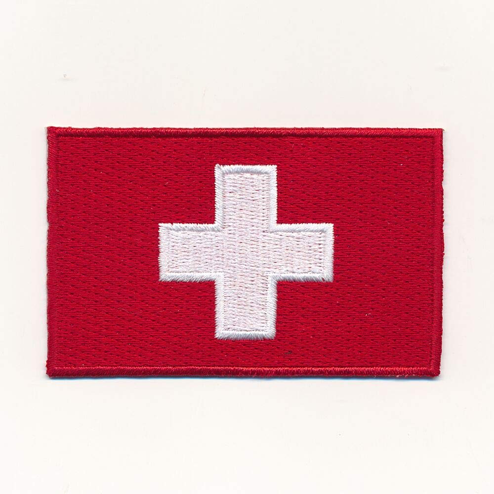hegibaer 30 x 20 mm Schweiz Flagge Switzerland Flag CH Patch Aufnäher Aufbügler 1142 Mini von hegibaer