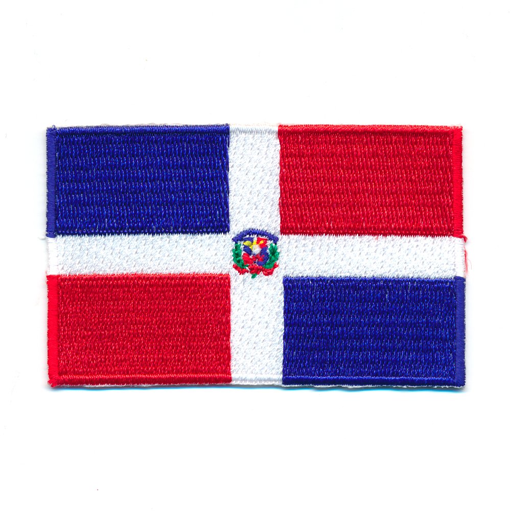 hegibaer 40 x 25 mm Dominikanische Republik Santo Domingo Flag Aufnäher Aufbügler 1002 A von hegibaer
