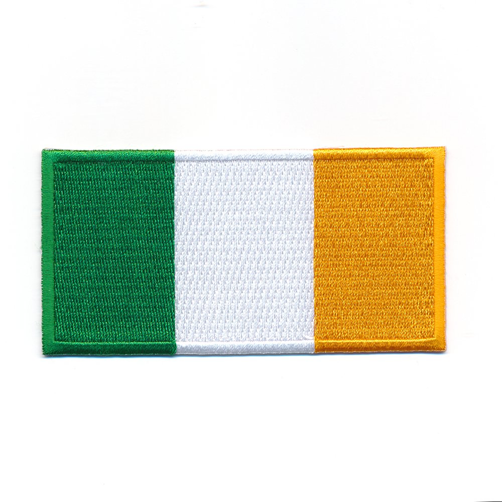 hegibaer 50 x 25 mm Irland Dublin Flagge Ireland Flag Europa Aufnäher Aufbügler 1091 A von hegibaer