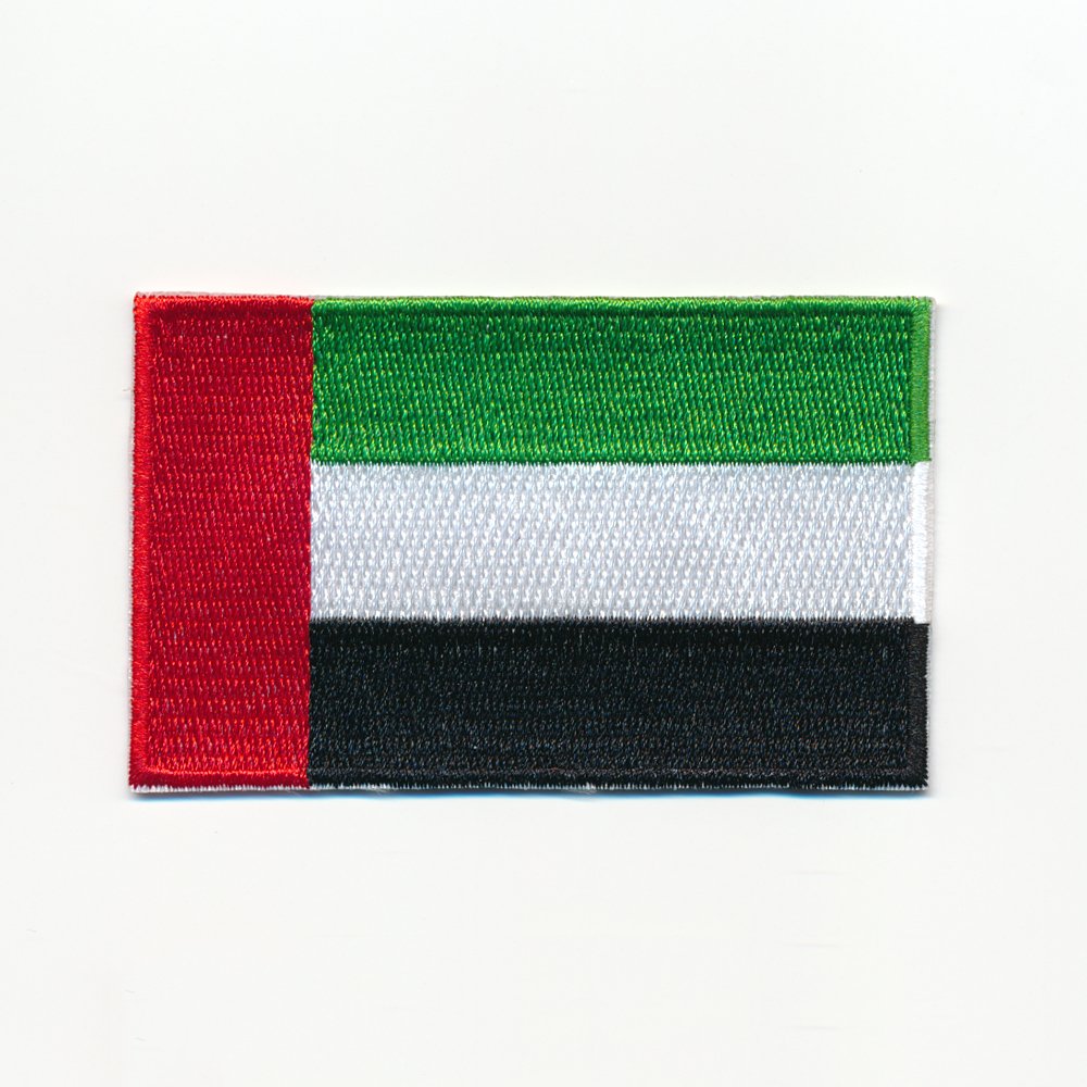 hegibaer 60 x 35 mm Patch Vereinigte Arabische Emirate Flagge Flag Aufnäher Aufbügler 0939 B von hegibaer