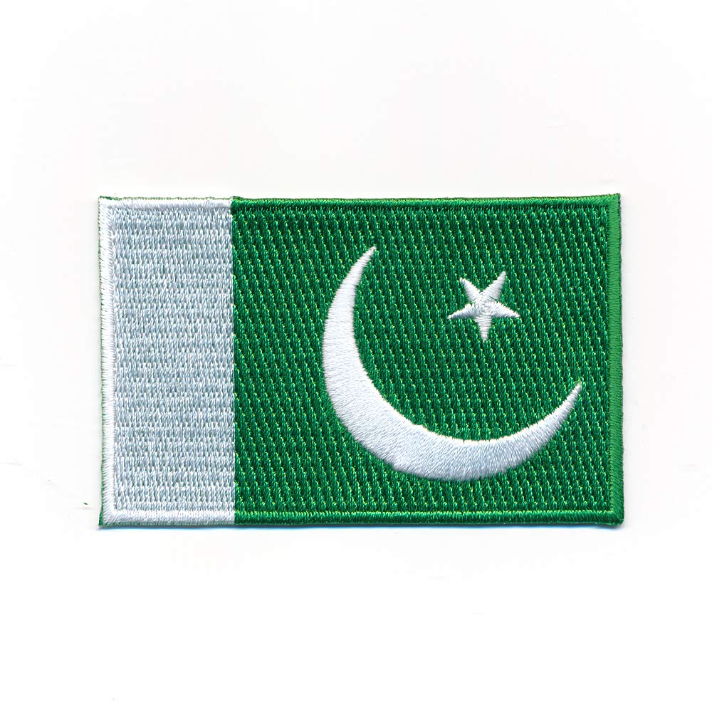 hegibaer 80 x 50 mm Pakistan Flagge Islamabad Karatschi Flag Aufnäher Aufbügler 1095 X von hegibaer