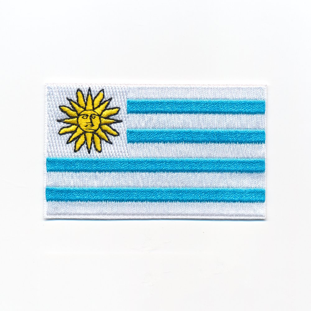 hegibaer 80 x 50 mm Uruguay Flagge Montevideo Südamerika Patch Aufnäher Aufbügler 0951 X von hegibaer