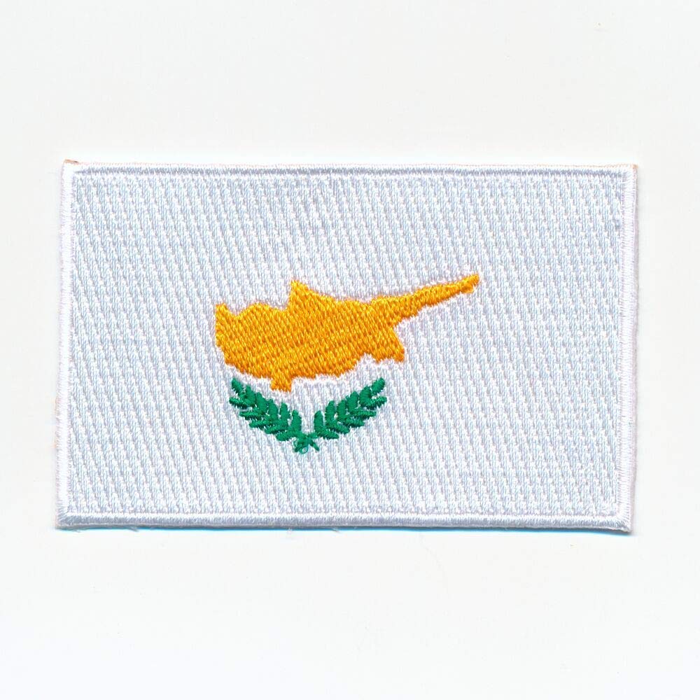 hegibaer 80 x 50 mm Zypern Flagge Nikosia Flag Insel Patch Aufnäher Aufbügler 100 X von hegibaer