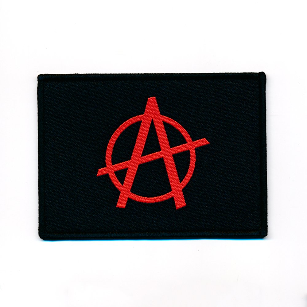 hegibaer 90 x 65 mm Anarchy Anarchie Flagge Flag Emblem Patch Aufnäher Aufbügler 0857 X von hegibaer
