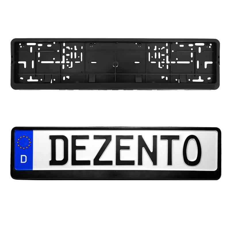 Kennzeichenhalter, europäischer Standard-Kennzeichenhalter, geprägte Oberfläche, robust und langlebig, perfekte Passform, Größe 530 x 130 mm, schwarz 1 St. von heqxwl